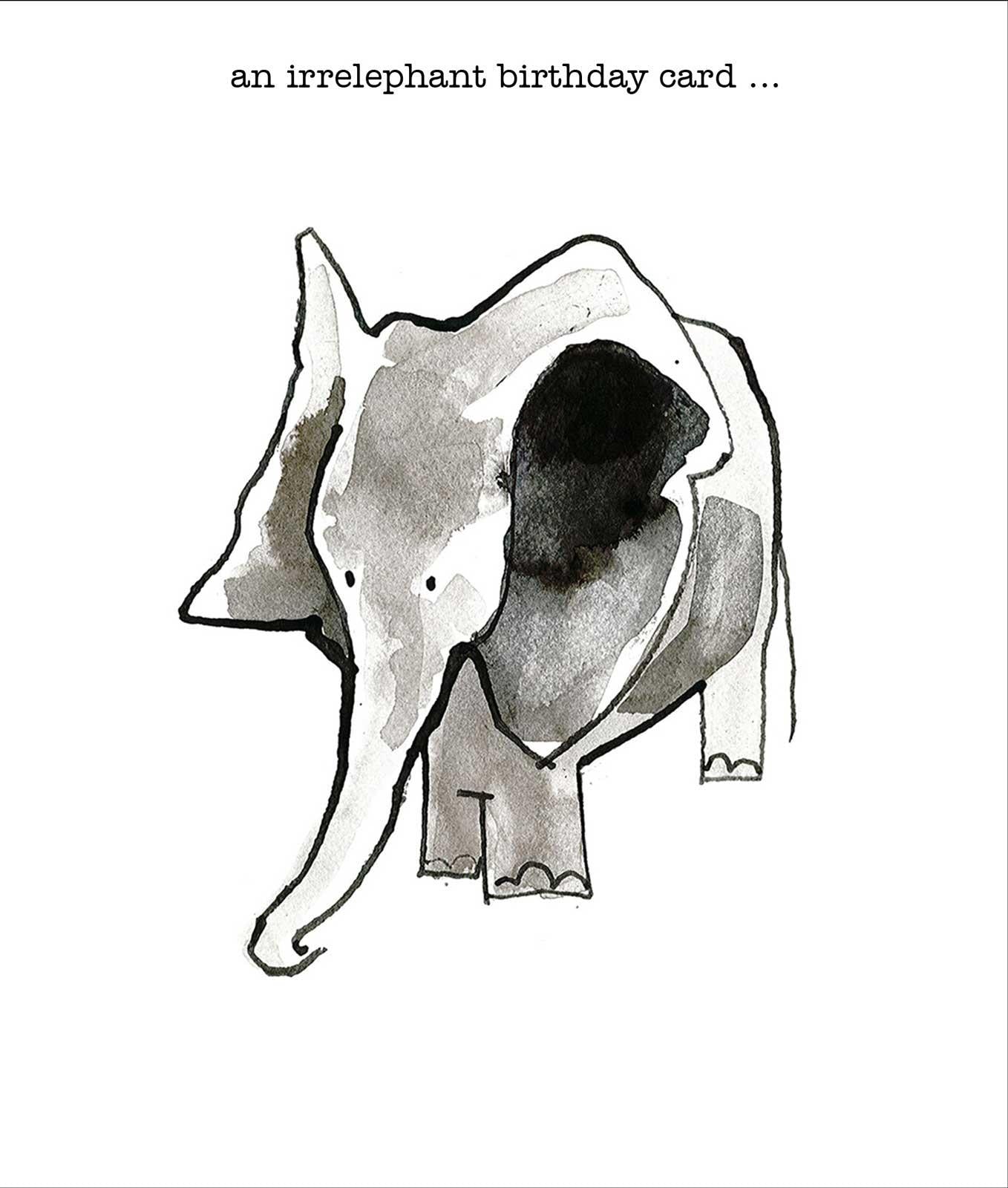 A501 Irrelephant Birthday Card