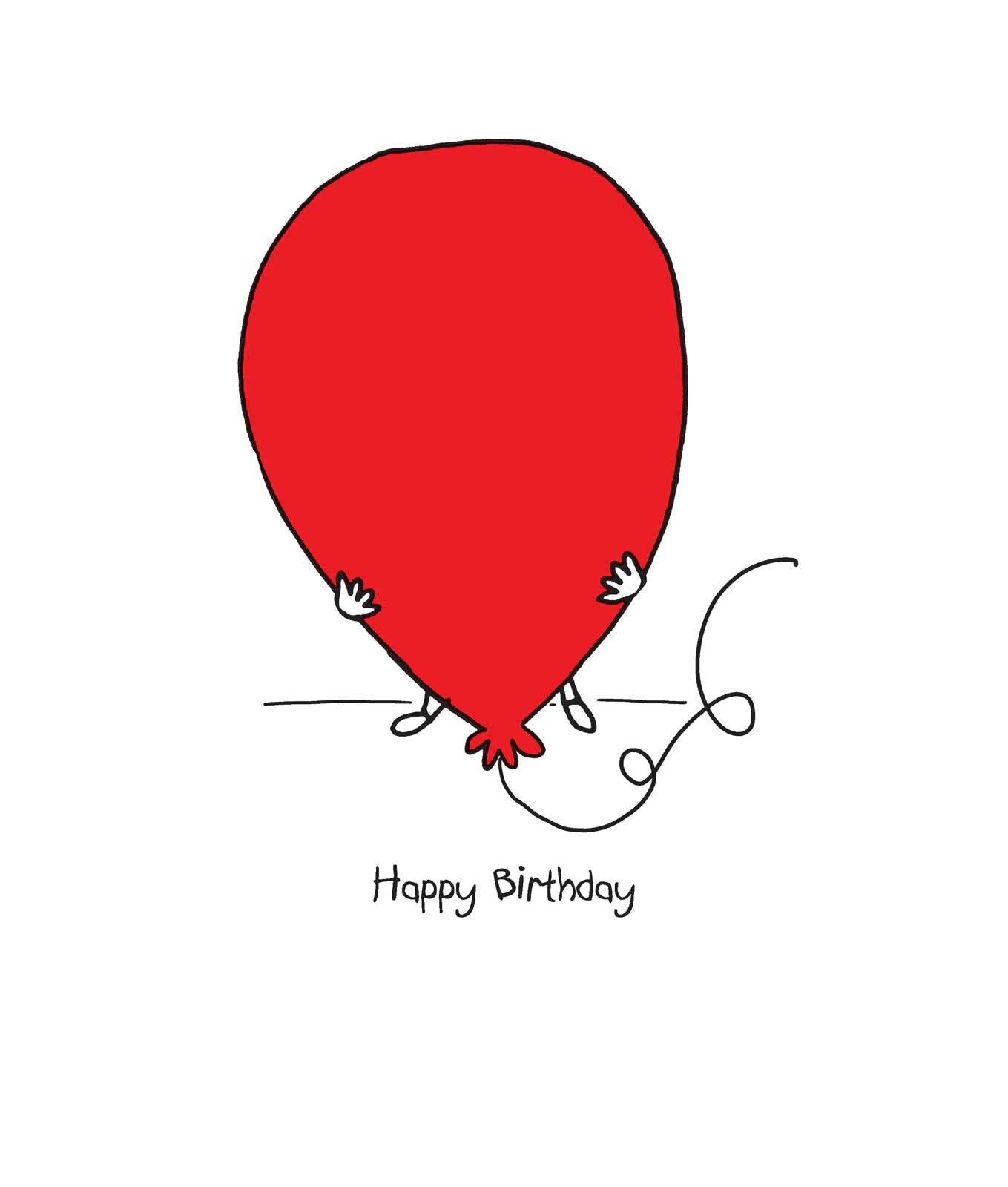 A802 Red Balloon Birthday