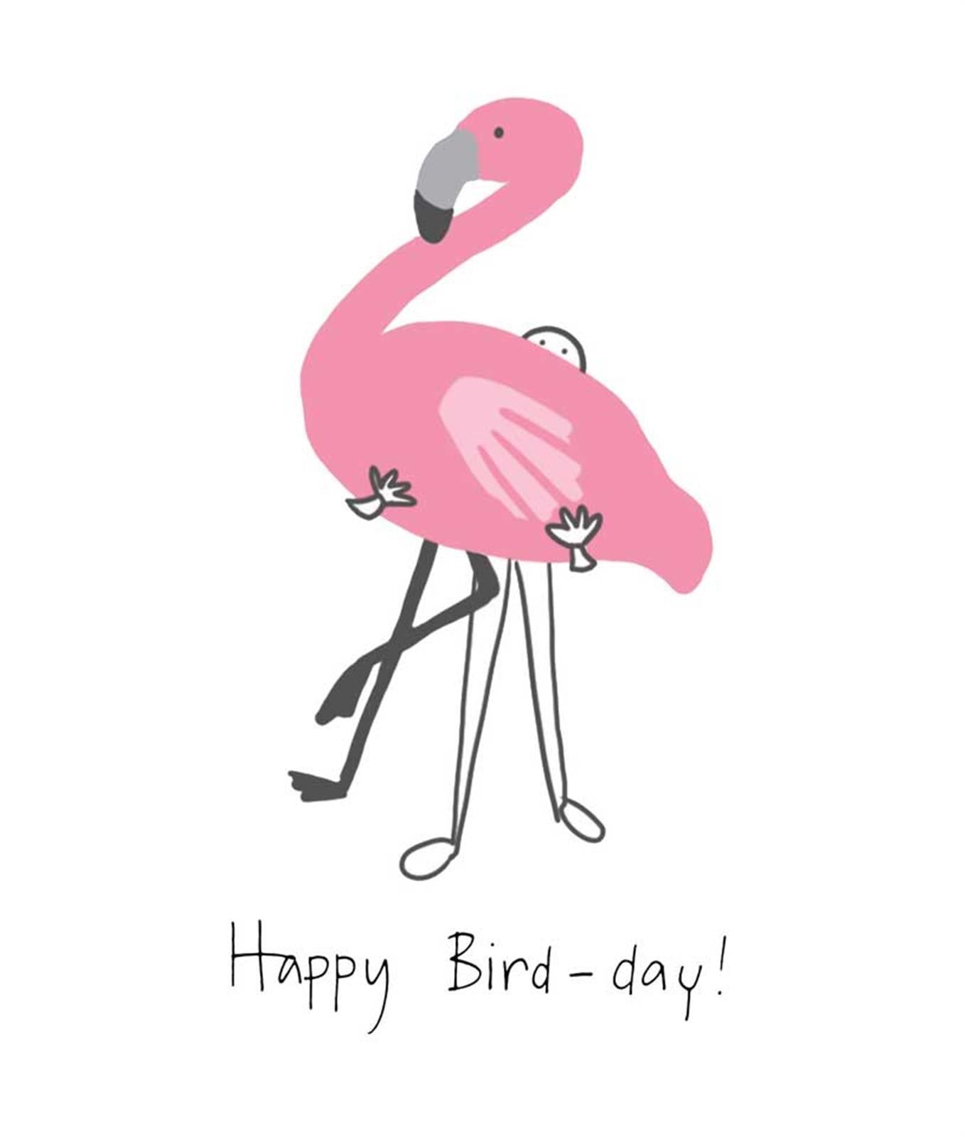 A831 Birthday Flamingo