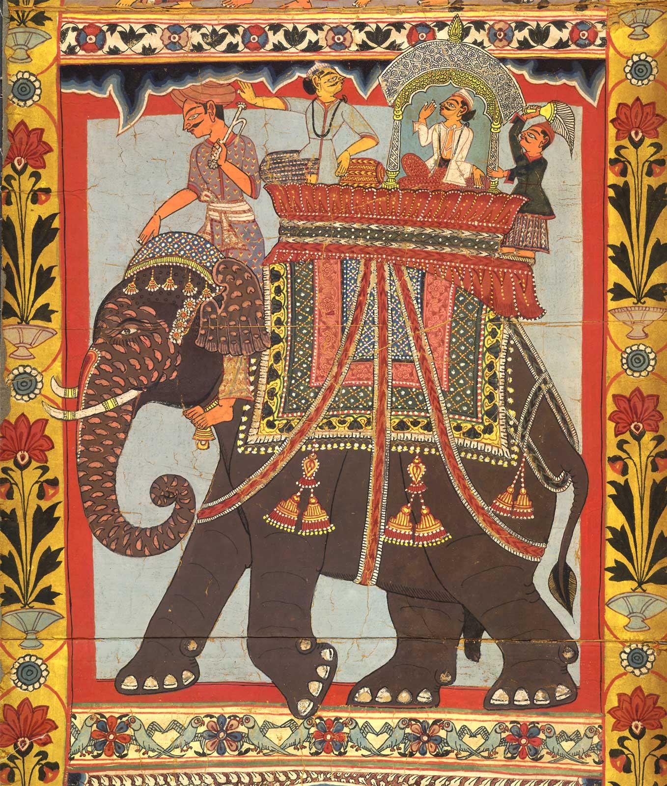 B108 Elephant from the legend of Gazi scrolls