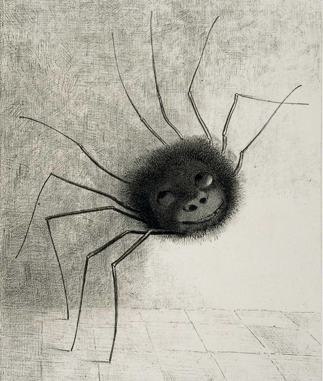 B113 The spider by Odilon Redon