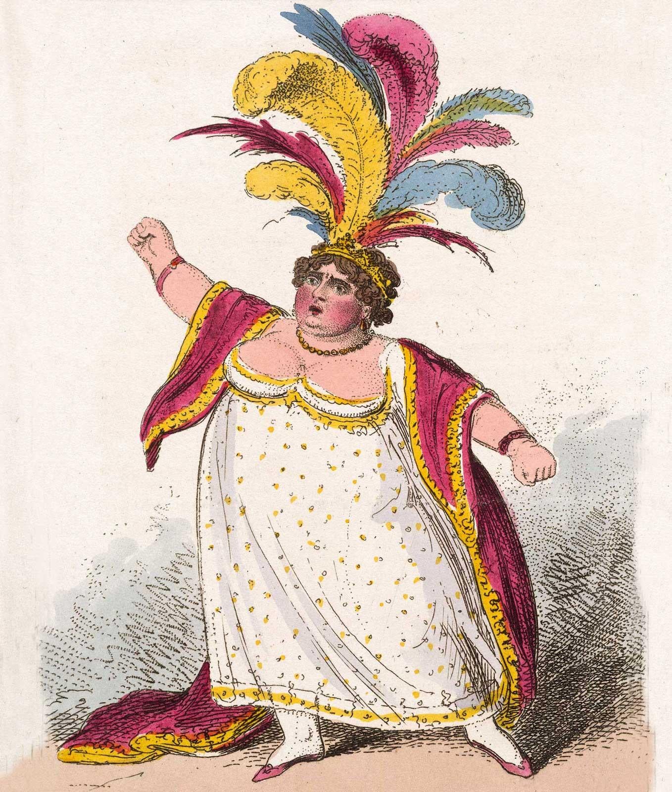 B121 Mrs Liston as Dollalolla by Cruikshank