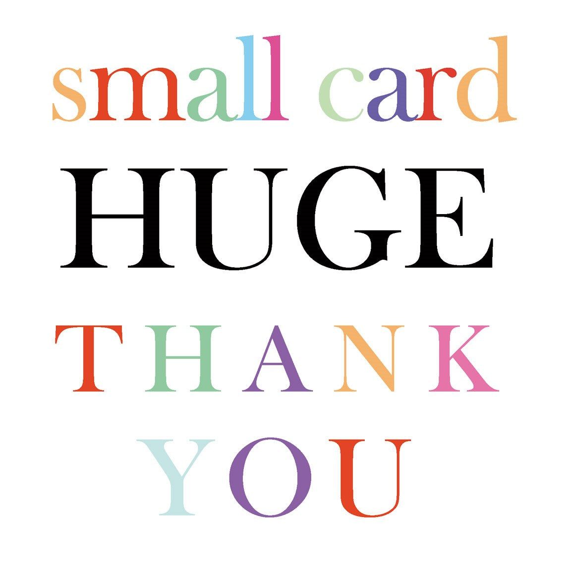 M496 Small Card Huge Thank You