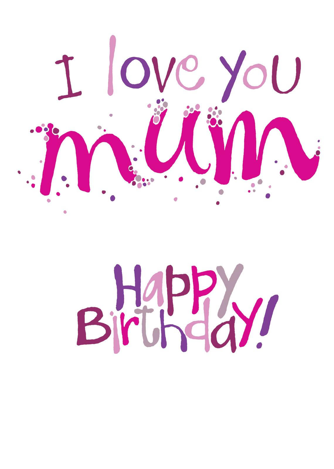 N964 I Love You Mum Birthday