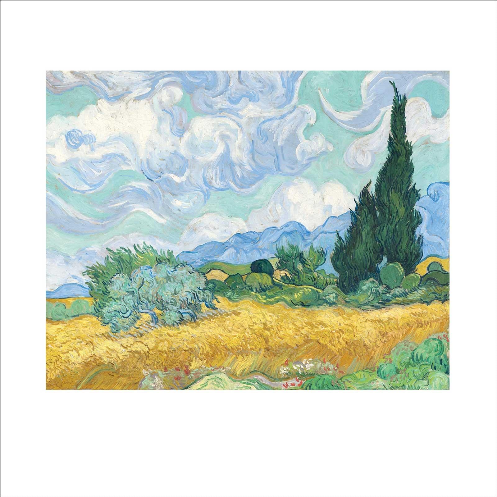 NG103 A Wheatfield, with Cypresses  by Van Gogh