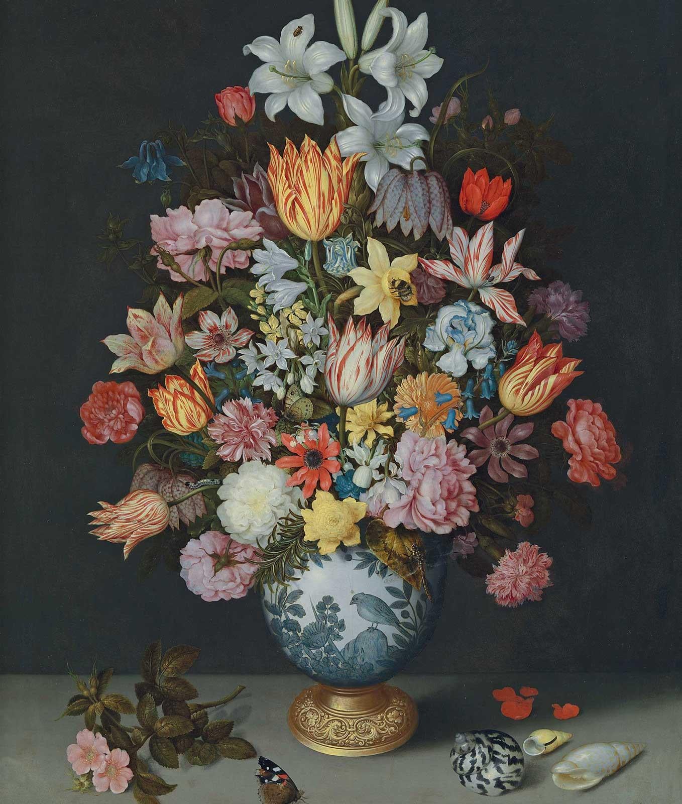 NG402 A Still Life of Flowers in a Wan-Li Vase by Bosschaert