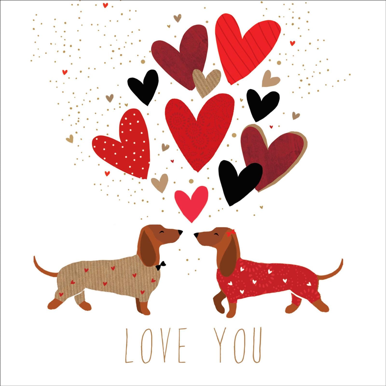 S173 Love You Dachshunds