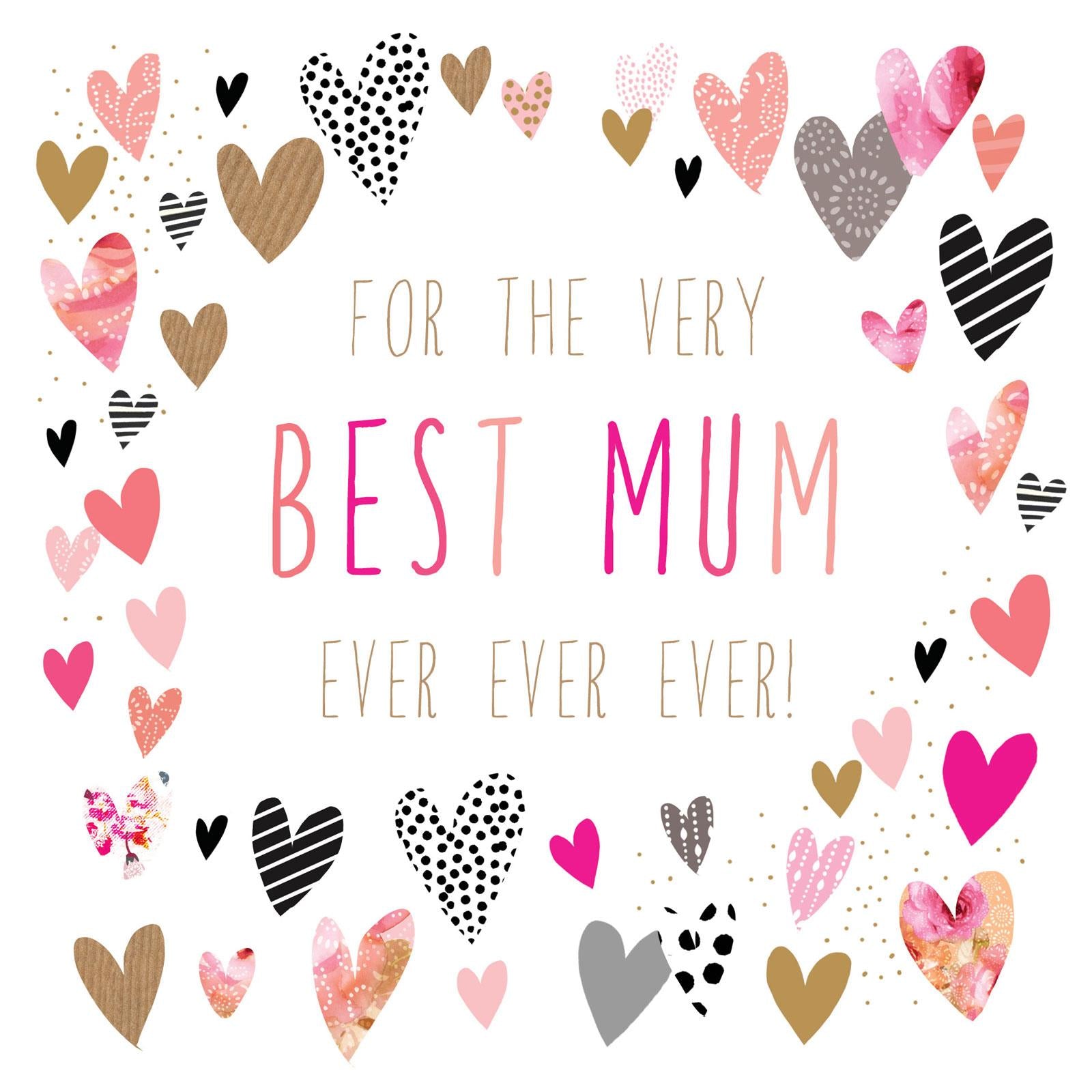 S398 Best Mum Ever Hearts