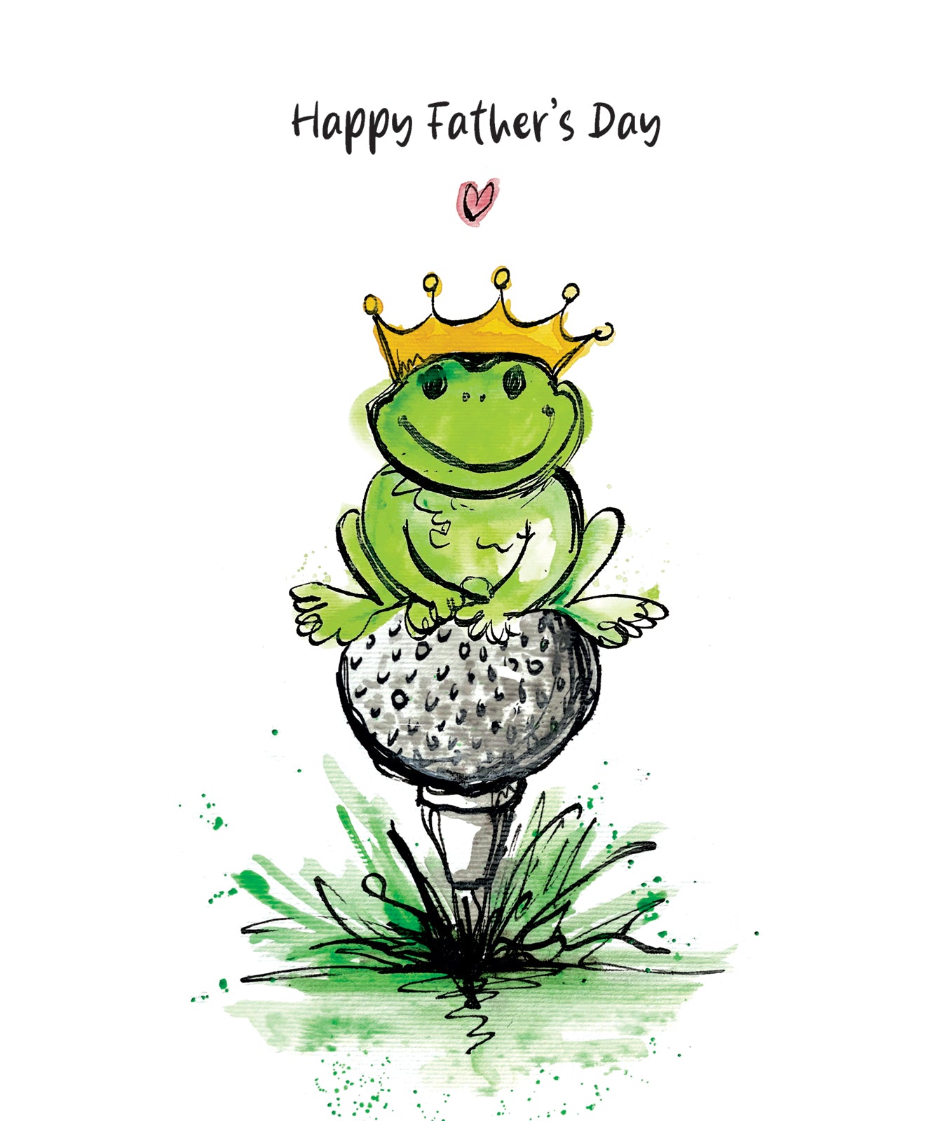 S491 Father's Day Golfing Frog