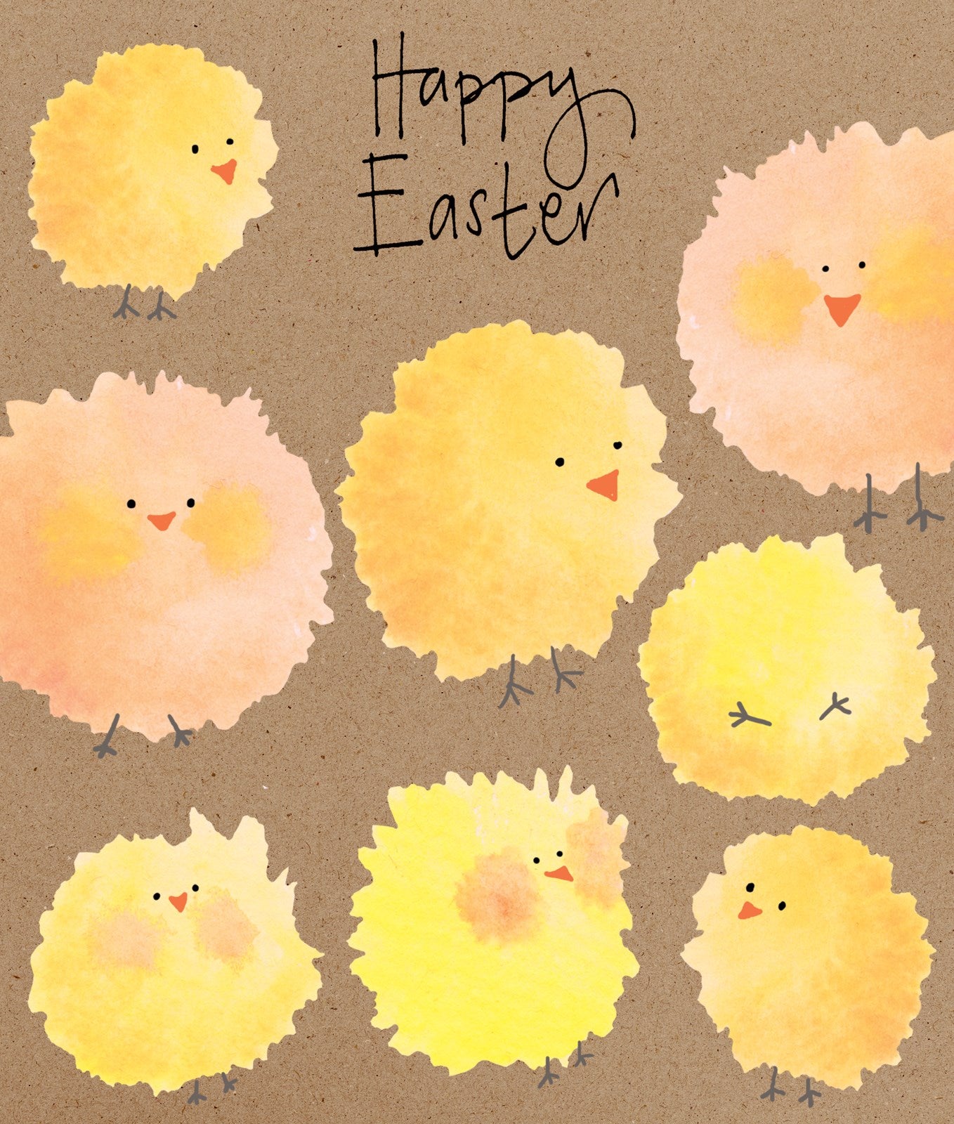 S534 Happy Easter chicks