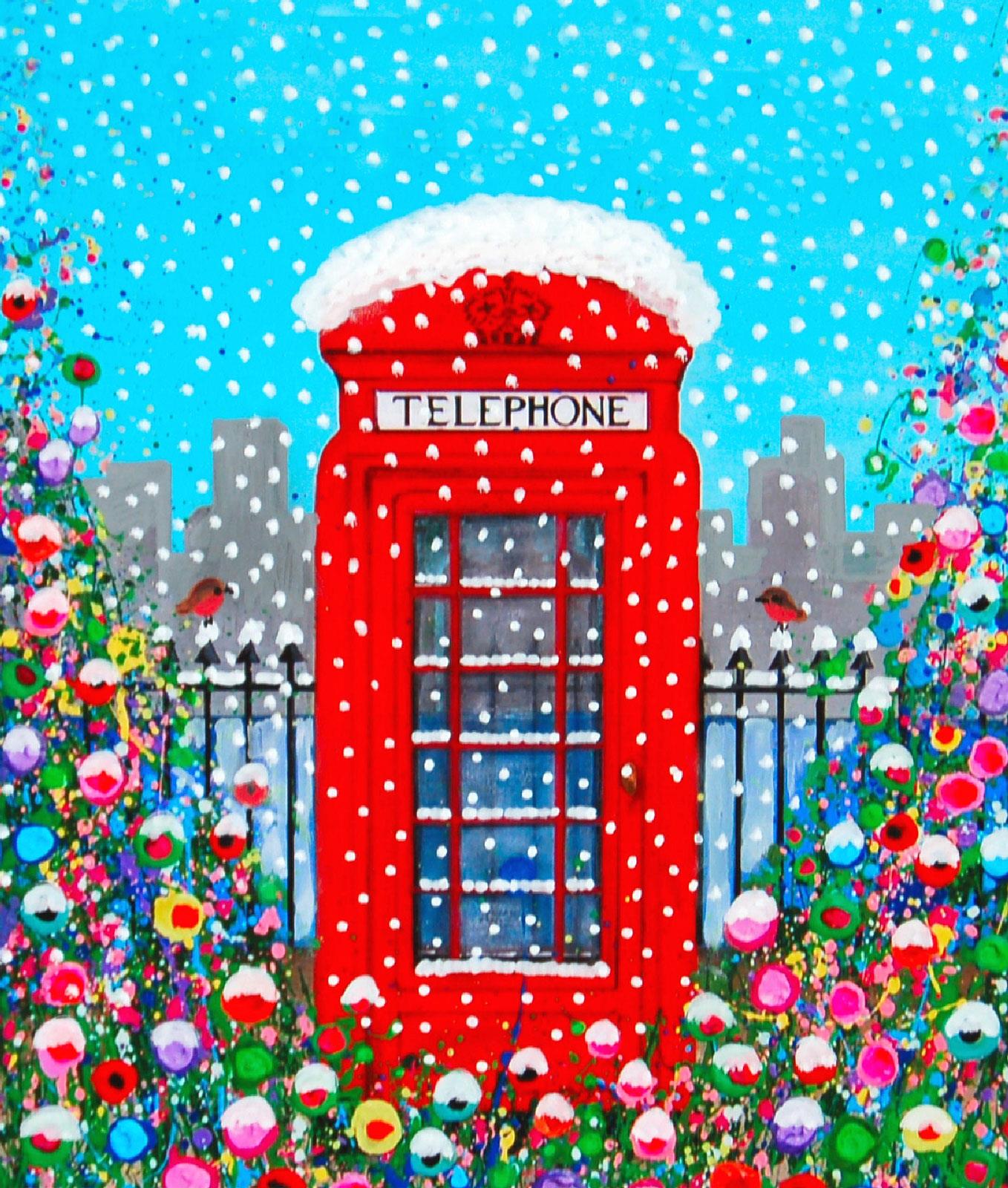 X551 Snowy Telephone Box