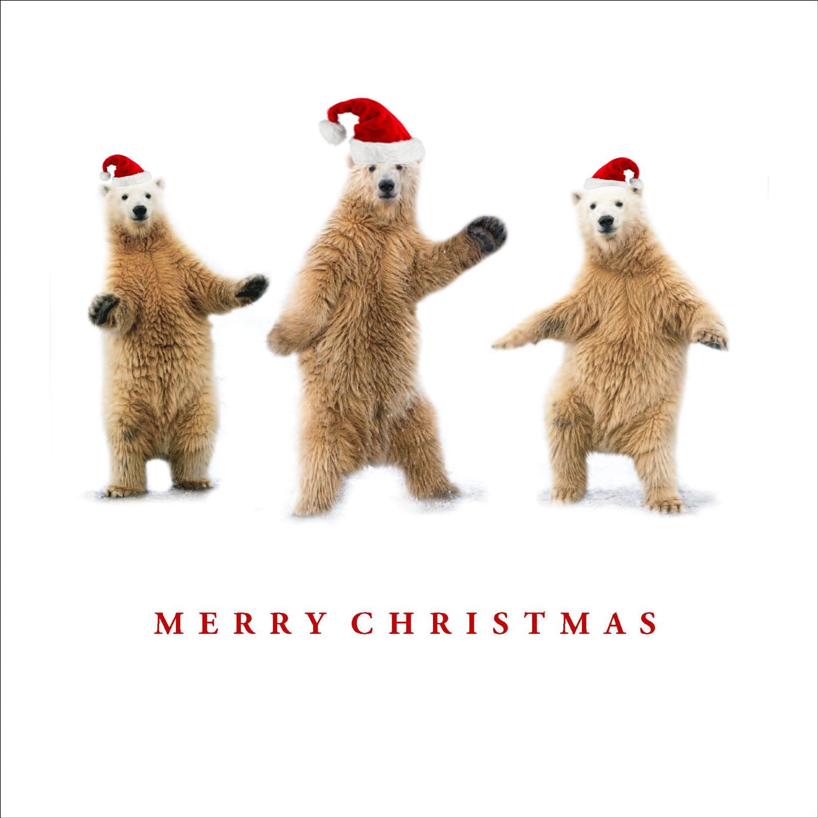 XW01 Merry Christmas dancing bears